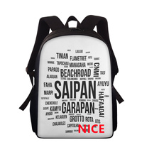 Sac à dos personnalisé Saipan à motif créatif en polyester, confortable avec épaulettes rembourrées, idéal pour la vie universitaire, les voyages et les aventures