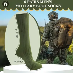 Coussin maximum pour l'extérieur Chaussettes de bottes personnalisées en coton vert jungle Chaussettes tactiques