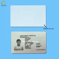 Cartes en polycarbonate blanches vierges, épaisseur 0,76 mm, pour contrôle d'accès, laser, fibre optique, meilleure qualité