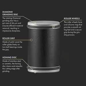 Gobelet <span class=keywords><strong>diamant</strong></span> disques <span class=keywords><strong>ciseaux</strong></span> coulissants affûteurs <span class=keywords><strong>bois</strong></span> de hêtre rouleau aimant angle réglable plaque de cuisson affûteur de couteau à rouler - Product Image 5