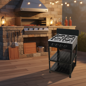 4-Burner Portable <strong>Gas</strong> Stove Free Standing Indoor <strong>Gas</strong> Stoves Kitchen <strong>Cookers</strong> with 4 Burners for Home - Product Image 3