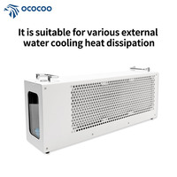 Kit de refroidissement externe à eau OCOCOO QC01-360 avec radiateur en cuivre et affichage numérique, système de refroidissement silencieux 360 mm pour IA, GPU, applications médicales
