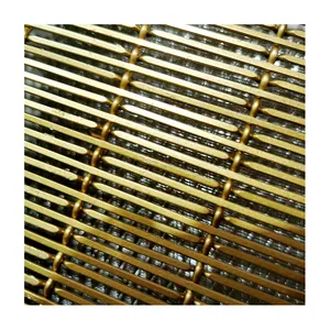 2023 VZ Best Factory Stainless Steel 304 Woven Metal Decorative Lock Wall Cladding Crimped Wire Mesh