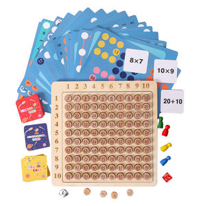 Jeu de cartes éducatif en bois pour enfants, apprentissage des chiffres, jeu <span class=keywords><strong>interactif</strong></span> parent-enfant, jeux de société 5-10 ans - Product Image 1