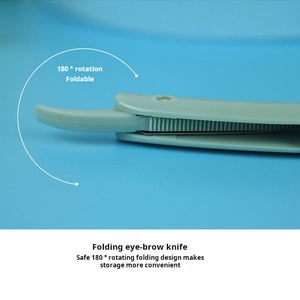 Afeitadora manual plegable al por mayor y herramienta de afeitado para <span class=keywords><strong>barber</strong></span>ía fabricante de recortadores de <span class=keywords><strong>cejas</strong></span> - Product Image 5