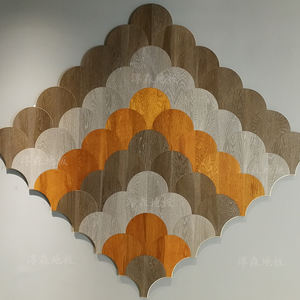 Panneau mural <span class=keywords><strong>en</strong></span> bois de forme de feuille de ventilateur de conception Vortex, revêtement de sol <span class=keywords><strong>en</strong></span> bois de forme incurvée, panneau mural de conception lanterne - Product Image 3