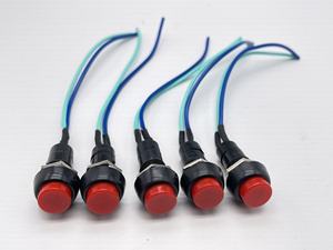 Accesorios para Motos, Interruptor de Faro para Motocicleta/Bicicleta Eléctrica, Botón de Encendido Redondo Rojo con Bloqueo Automático/Sin Bloqueo - Product Image 4