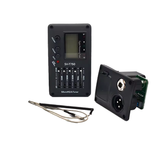 Preamplificador digital para guitarra acústica y <span class=keywords><strong>bajo</strong></span>, afinador de 5 bandas con ecualizador y pastilla de plástico para mejorar el sonido. - Product Image 1