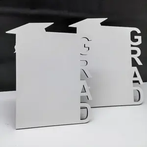 10 PCS/<span class=keywords><strong>Lot</strong></span> 5.9/7.1 pouces Sublimation blancs Grad chapeau cadres <span class=keywords><strong>Photo</strong></span> pour cadeaux de remise de diplôme senior personnalisés - Product Image 4
