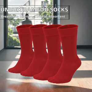 Calcetines de Fibra de Bambú Unisex al por Mayor, Antibacterianos, Transpirables, de Color Liso, Formales para Negocios, de Verano, Pedido Mínimo de 5 Pares - Product Image 2