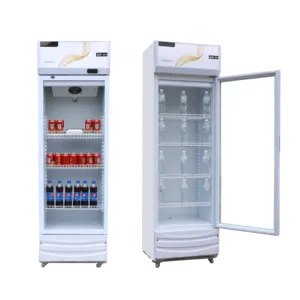 Prometheus beverage display fridge single door chiller for restaurant/supermarket fridge glass