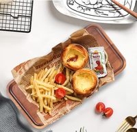 Plateaux de service carrés en bois écologiques, durables et antidérapants, directement de l'usine, pour la cuisine et la maison