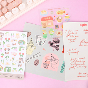 Personnalisable imprimé mignon coréen dessin animé déco autocollants résistant aux UV PVC adhésif vinyle Goo <span class=keywords><strong>carte</strong></span> découpé papier Journal <span class=keywords><strong>cadeau</strong></span> - Product Image 6