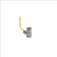 Robinet à bille en laiton forgé DN10 à filetage femelle 1/2 pouce, avec longue poignée manuelle, service personnalisé en option, pour le contrôle de l'eau domestique 3/8 pouce
