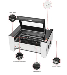 JQ Laser 1390 80W 100W 130W 150W Co2 Laser Gravura E Máquina De Corte Para Não Material De Metal Acrílico Folha Laser Cortador