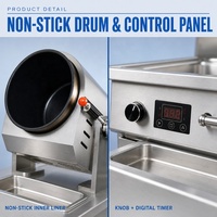 Équipement de cuisine pour restaurant, hôtel, cantine, machine de cuisson automatique à 3 têtes, robot de cuisson électrique, wok pour riz frit, pour cuisson en gros