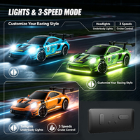 Voiture de drift RC miniature en alliage 4x4 Lucky Toys 1:64, 2,4 GHz, haute vitesse, télécommande métallique avec contrôle par application
