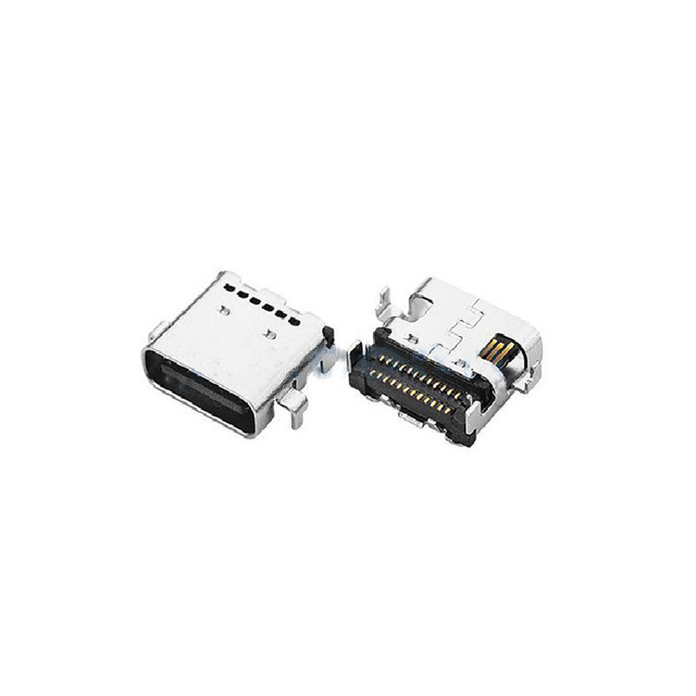 Type c Connector 24pin Double Smd Usb Type c Connector Female Head TYPE-CF 24P Sinking Board