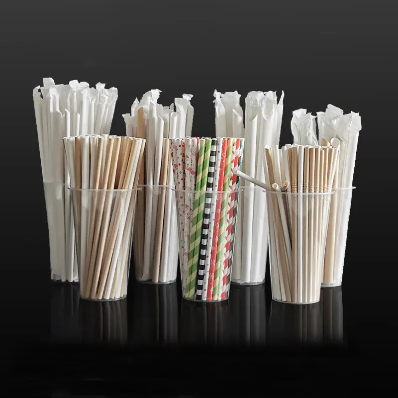 Maocuhn Eco Friendly Disposable Bubble Tea Straw Paper 12Mm, Ống Hút Uống Có Thể Phân Hủy Sinh Học Cho Boba, Smoothies