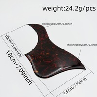Protection de manche de guitare acoustique folk en PVC autocollante, motif tortue, forme goutte d'eau, vente en gros usine
