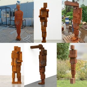 Sculpture iconique de la forme humaine 'YOU' d'<span class=keywords><strong>Antony</strong></span> Gormley |   Art de la patine de rouille |   Sculpture paysagère à grande échelle - Product Image 3
