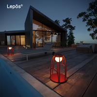 Lampe de table solaire LED en aluminium pour l'extérieur, avec option multicolore personnalisable, pour terrasses de café, hôtels, balcons, décorative