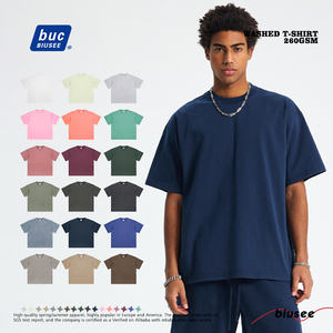 Yüksek kaliteli % 100% pamuk boş t-shirt özel grafik baskı erkekler asit yıkama T Shirt - Product Image 6