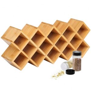 <b>Kitchen</b> Accessories Bamboo 3 Tier <b>Kitchen</b> Spice Rack Organizer Without Jars - Product Image 1
