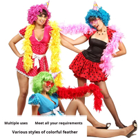 Bunte Kunst pelz Feder Schal Brille Set für Tanz Hochzeit Halloween Party Kostüm Dekoration DIY Kleidung Zubehör