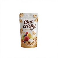 Sachet refermable à fermeture éclair, personnalisé, de qualité alimentaire, résistant à l'humidité, pour noix, flocons d'avoine, aliments secs