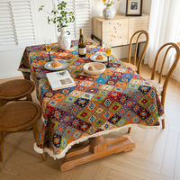 Nappes jacquard bohèmes, nappes rectangulaires haut de gamme pour tables basses, pour décorations de salle à manger