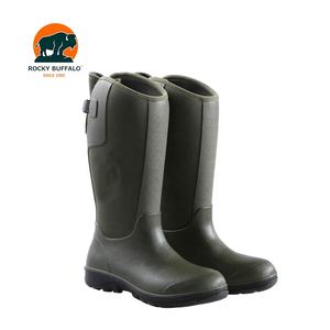 Rocky Buffalo <span class=keywords><strong>bottes</strong></span> <span class=keywords><strong>de</strong></span> pêche en caoutchouc <span class=keywords><strong>bottes</strong></span> <span class=keywords><strong>de</strong></span> ferme à la mode hommes décontracté plume crâne bout rond - Product Image 1