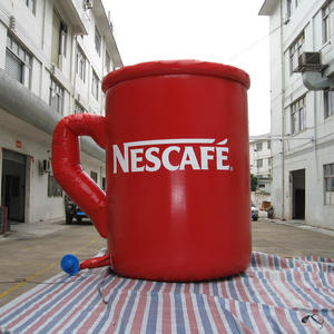 SZZHN <span class=keywords><strong>Tasse</strong></span> à café gonflable en PVC de publicité promotionnelle commerciale personnalisée pour les magasins de chaînes de centres commerciaux - Product Image 6