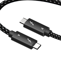 Cable Thunderbolt 4 PD de Fábrica DongGuan, 40 Gbps, 5A, Carga Rápida, Malla de Cobre Puro, Revestimiento de PVC, para Computadora