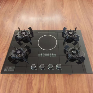 Estufa de 5 Quemadores, 4 de <span class=keywords><strong>Gas</strong></span> <span class=keywords><strong>y</strong></span> 1 Eléctrico, <span class=keywords><strong>Encimera</strong></span> Integrada, Función Dual, Vidrio Templado, Múltiples Hornillas - Product Image 6