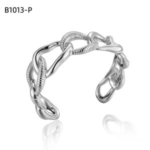 Amy Amy Fashion <b>Cuff</b> <b>Bracelet</b> B1013 <b>Silver</b> Plated Alloy Women's Party Jewelry Trendy Design - Product Image 1