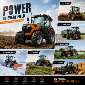 Tracteurs agricoles fabriqués en Chine, moteur diesel Euro 5 CE EPA, machines agricoles, tracteurs agricoles <span class=keywords><strong>à</strong></span> 4 roues motrices - Product Image 4