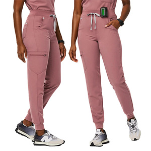 Set <span class=keywords><strong>di</strong></span> Divise Mediche per Infermieri e Dottori in Spandex Intrecciato con Logo Personalizzato, Traspiranti, Comode, per Ospedale, Ordini OEM e Grandi Quantità - Product Image 4