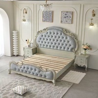 Lit simple et double capitonné, design moderne, luxe léger, avec fonction massage réglable, style européen, grand lit rembourré en bois – Nouvelle collection