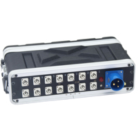 Équipement de scène 18 prise de sortie Powercon avec connecteur CEE 16a 3 broches distributeur de puissance