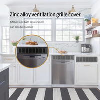 Grilles de ventilation rectangulaires en alliage d'aluminium, respirantes, en maille, pour armoire, placard à chaussures