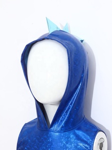 Disfraz de dinosaurio para niños, vestido metálico con capucha, sin mangas, cola con púas, corte en A, cosplay para niñas, carnaval, juego de rol, personalizado - Product Image 4