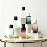Flacon en verre transparent de 10 ml avec bouchon à vis pour parfums, huiles essentielles, lotions, soins de la peau, sérums, y compris diffuseur à bâtonnets, étiquettes personnalisables