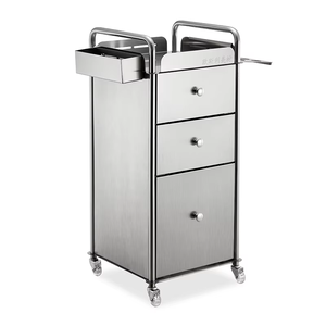Carrello da Parrucchiere Best Seller in Acciaio Inox Argentato Mobiletto Metallico Porta Attrezzi da Salone di Bellezza per Uso Domestico in Soggiorno - Product Image 3