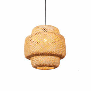 Abat-jour en bambou ovale large, luminaire suspendu minimaliste oriental, <span class=keywords><strong>lampe</strong></span> rustique pour restaurant, villa, hôtel en bord de mer, décoration - Product Image 2