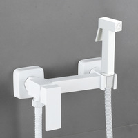 Accessoire de bidet pour toilettes en laiton, robinet de douche mural moderne pour appartement, robinet mélangeur d'eau froide et chaude, pomme de douche