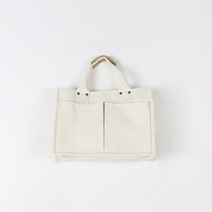 Sacs fourre-tout en coton vierge à usage quotidien, écologiques, avec motif lettres, fermeture éclair, durables, épais, blancs, logo personnalisable - Product Image 3