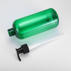Green Plastic Pump Bottle 500ml For <b>Shampoo</b> Body Wash Conditioner Travel Size Cosmetic Bottles - Product Image 2