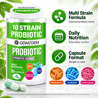 Capsules de probiotiques, mélange de probiotiques multi-souches, complément alimentaire quotidien pour adultes, OEM ODM, fournisseurs d'étiquettes privées