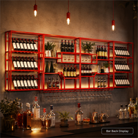 Étagère de présentation de style industriel HONGYAN, étagère de rangement en fer forgé, armoire murale, écologique, durable, pour restaurant